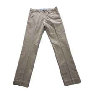 Polo Ralph Lauren Pants Mens 32x32 Khaki Chino Stretch Slim Fit Flat Front
